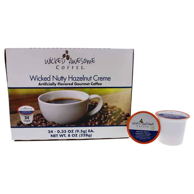 Wicked Nutty Hazelnut Cream Coffee By Bostons Best For Unisex - 24 Cups Coffee