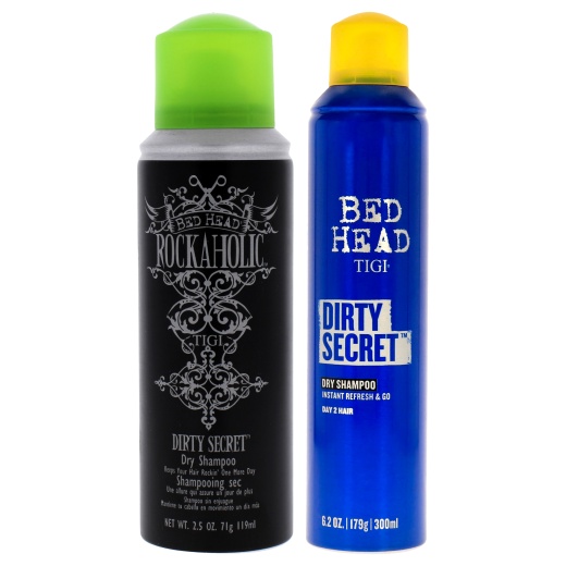 Bed Head Dirty Secret and Rockaholic Dirty Secret Dry Shampoo Kit by Tigi - 2 Pc Kit