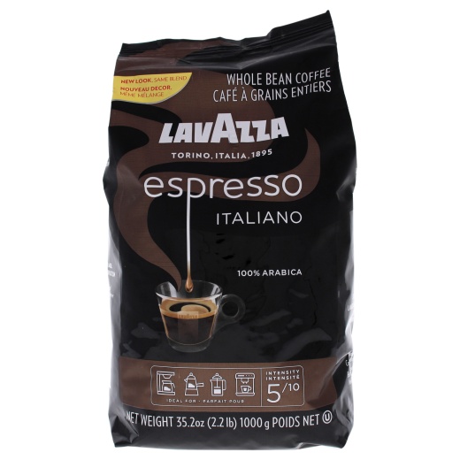 Caffe Espresso Medium Roast Whole Bean Coffee by Lavazza for Unisex - 35.2 Oz