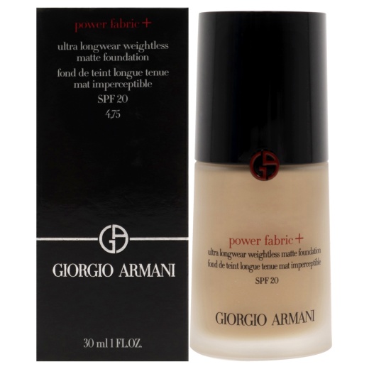 Power Fabric Plus Ultra Longwear Matte Foundation SPF 20 - 4.75 by Giorgio Armani for Women - 1 oz Foundation