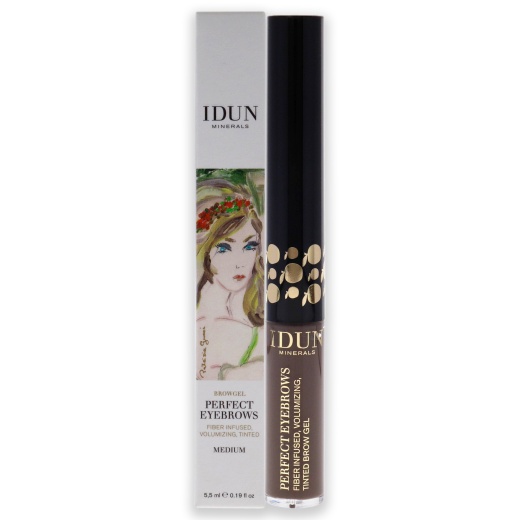 Perfect Eyebrows Gel - 302 Medium by Idun Minerals for Women - 0.19 Oz Eyebrow