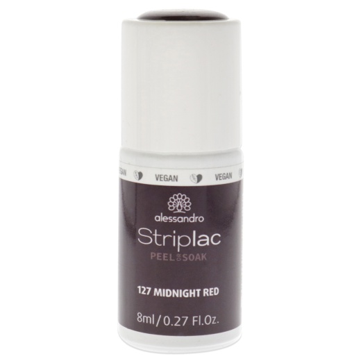 Striplac Peel Or Soak - 127 Midnight Red By Alessandro 0.27 Oz Nail Polish