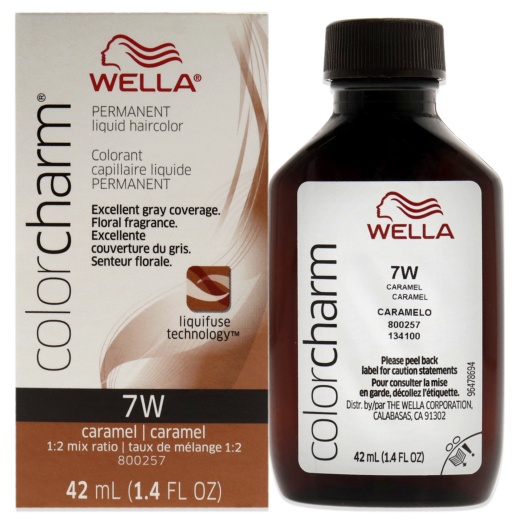 Color Charm Permanent Liquid Hair Color - 7W Caramel by Wella