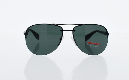 Prada SPS 56M 7AX-3O1 Black-Grey Green Sunglasses for Men