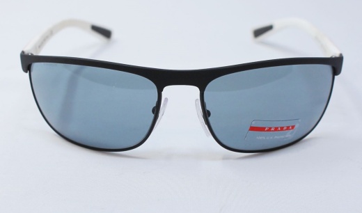 Prada SPS 54Q TIG-3C2 Sunglasses for Men - Grey Rubber-Dark Grey