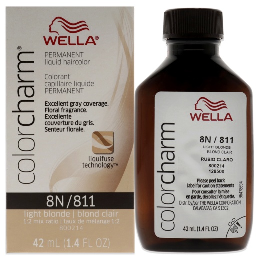 Wella Color Charm Permanent Liquid Hair Color - 811 8N Light Blonde