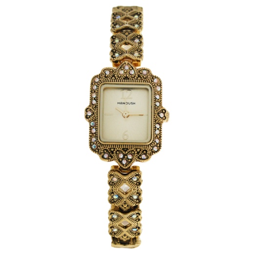 Mshllg Loulou - Gold Stainless Steel Bracelet Watch By Manoush For Women - 1 Pc Watch