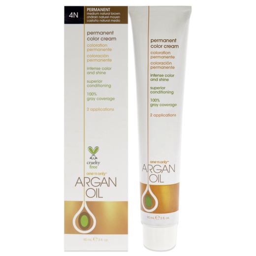 Argan Oil Permanent Color Cream - 4N Medium Natural Brown
