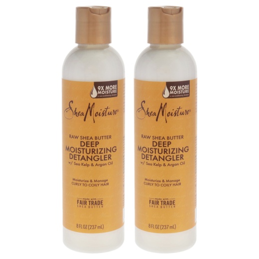Raw Shea Butter Extra-Moisture Detangler by Shea Moisture - 8 Oz Detangler - Pack of 2