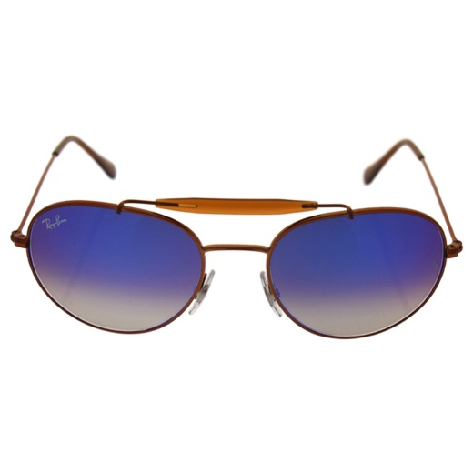 Ray Ban RB 3540 198-8B Sunglasses - Shiny Bronze-Blue Flash Gradient