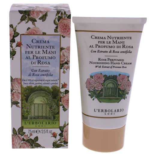 Perfumed Nourishing Hand Cream - Rose by Lerbolario for Unisex - 2.5 Oz Cream