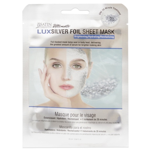 Ultimate Luxsilver Foil Sheet Mask by Satin Smooth for Women - 1 Pc Mask