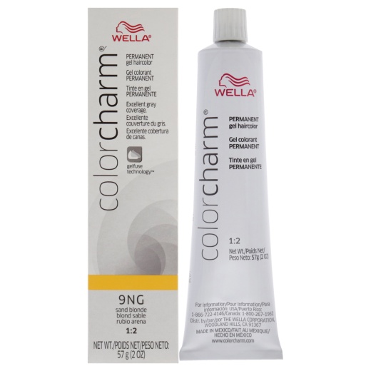 Color Charm Permanent Hair Color Gel - 9Ng Sand Blonde by Wella - 2 Oz
