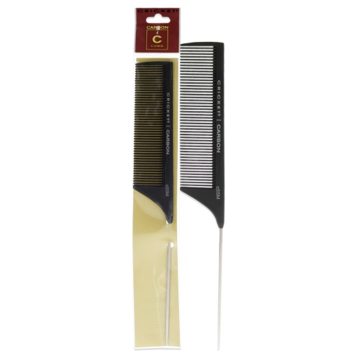 Carbon Comb Seamless Medium Tooth Pattern Metal Rattail - C55m By Cricket for Unisex