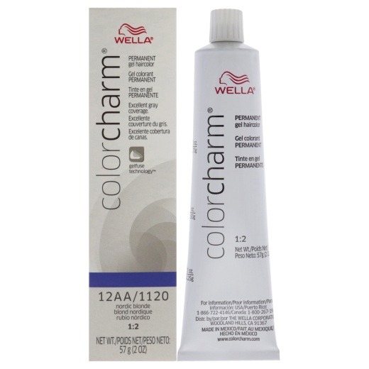 Wella Color Charm Permanent Hair Color Gel - 12Aa 1120 Nordic Blonde - 2 Oz