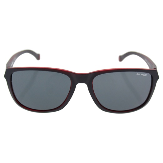 Arnette AN 4214 2312-87 Straight Cut Matte Black On Opal Red-Gray Sunglasses for Men