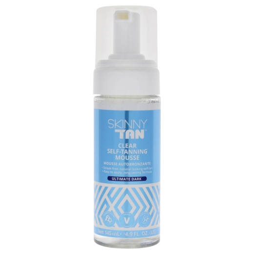 Clear Self-Tanning Mousse - Ultimate Dark by Skinny Tan for Women - 4.9 Oz Mousse