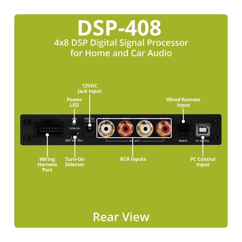 Dayton Audio Dsp-408 4X8 Dsp Digital Signal Processor For Home And Car Audio
