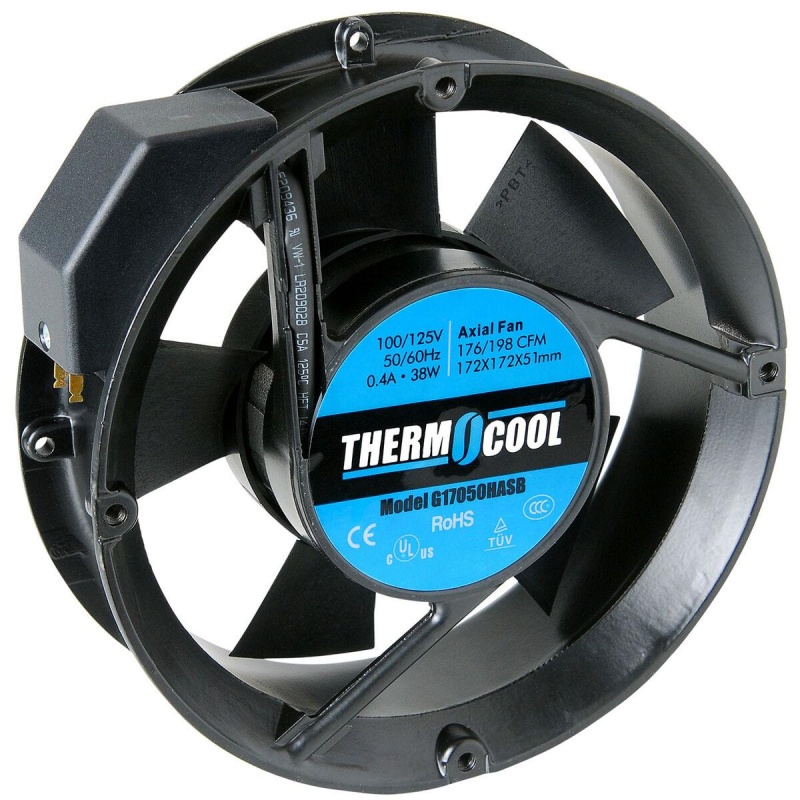 Thermocool 110 Vac Equipment Cooling Fan 172 X 51Mm Ball Bearing 176 Cfm