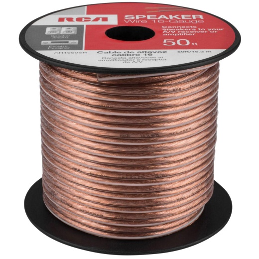 RCA AH1650SR 16 AWG Speaker Wire Spool 50 Ft