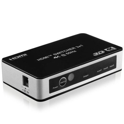 Hdmi 2.0 Premium 4K 60 Hz 3-Input 1-Output Hdcp 2.2 Switch With Ir