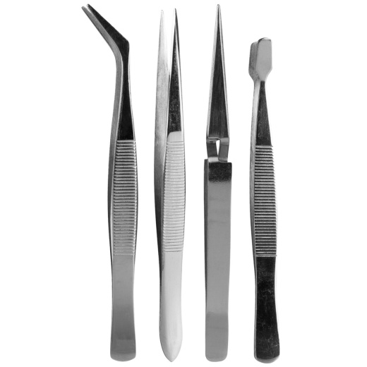 4 Piece Tweezer Set