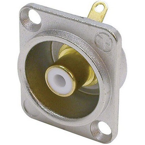 Neutrik NF2D-9 RCA Jack Connector D-Series White/Nickel
