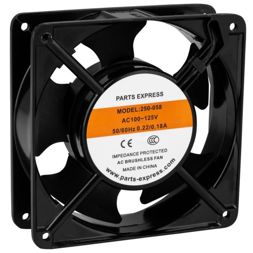 Muffin Style Axial Cooling Fan 120 Vac 120 X 120 X 38Mm 100 Cfm