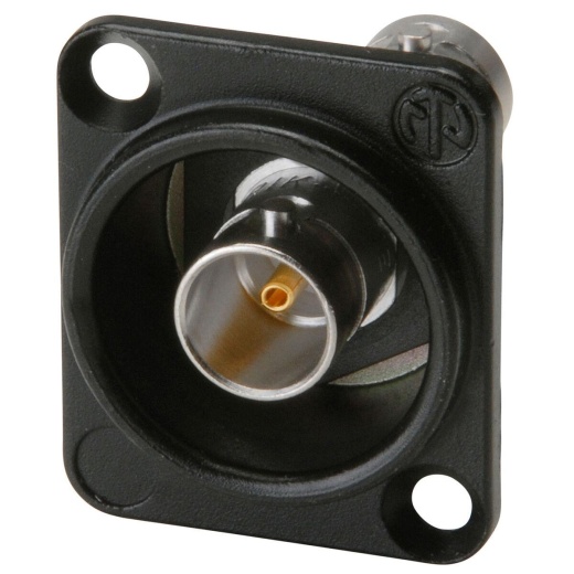 Neutrik NBB75DFIB BNC 'D' Feed-Through Isolated Black