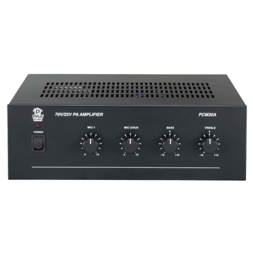 Pyle PCM30A 30W PA Mixer-Amplifier with 25V & 70V Outputs