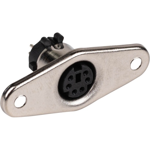 6-Pin Mini Din Chassis Mount Jack Connector