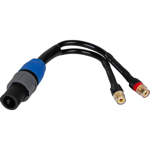 Speakon Type Plug to Binding Post Speaker Wire Adapter with 14 AWG Leads