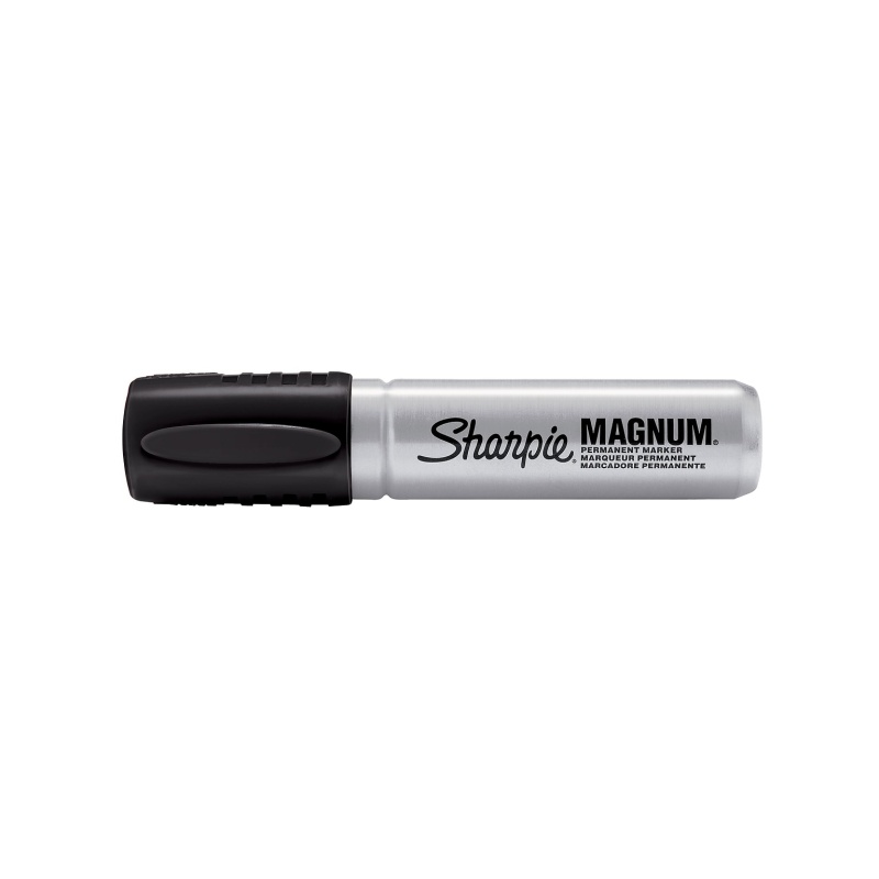Sharpie Magnum Permanent Markers, Xl Chisel Tip, Black, 12/Pack (44001A)