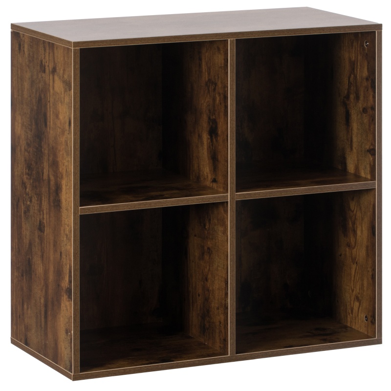 Modern Wooden Toy Storage Bookshelf 4 Cube Organizer