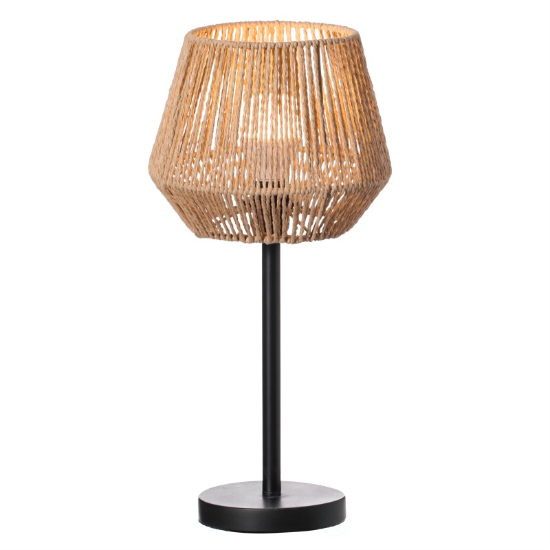 Creative Paper Rope Lamp With Plug In Cord On/Off Switch For Bedroom, Living, Playroom And Entryway, Natural
