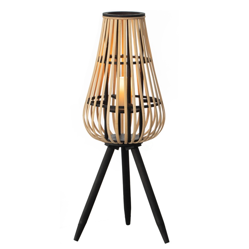 Vintiquewise Bamboo Lantern-Style Floor Lamp