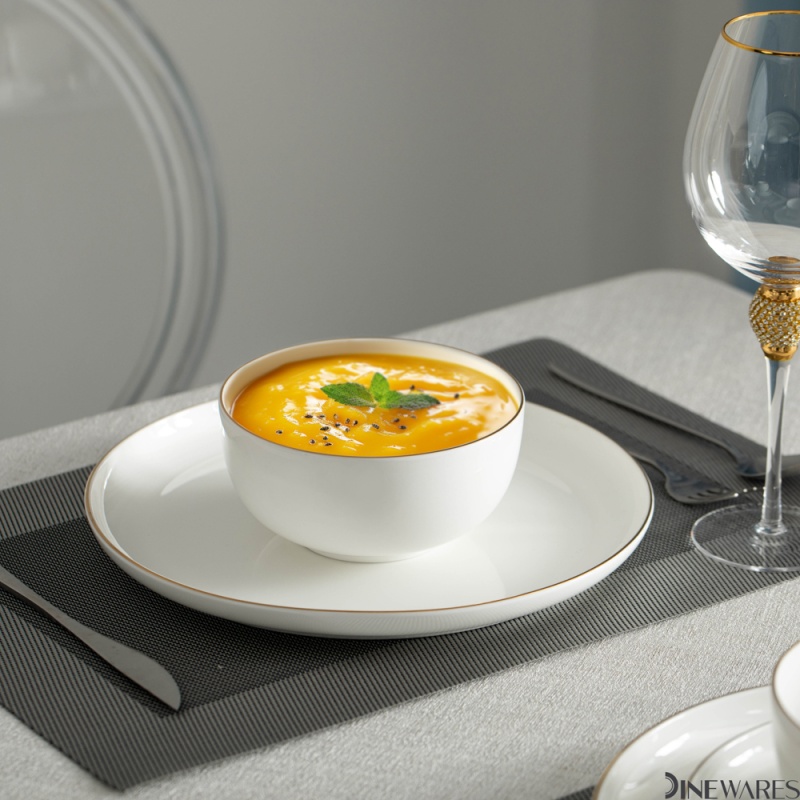Perlaceo Luxurious Collection Of White With Gold Rim Bone China Dinnerware Set - Lightweight And Durable - Service For 4 Or 8, Including Dinner Plates, Salad Plates, And Cereal Or Soup Bowls