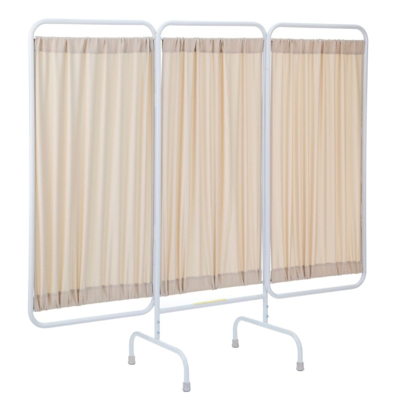 Designer Antimicrobial Stationary Three Panel Privacy Screen