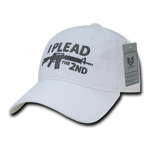 Relaxed Graphic Cap, I Plead 2Nd, White