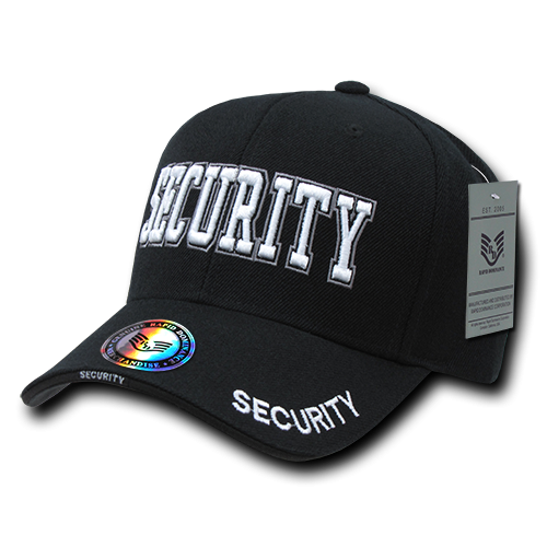 Deluxe Law Enf. Caps, Security, Black