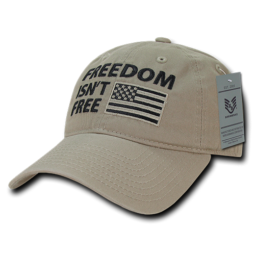 Relaxed Graphic Cap,Freedom Isn't, Khaki