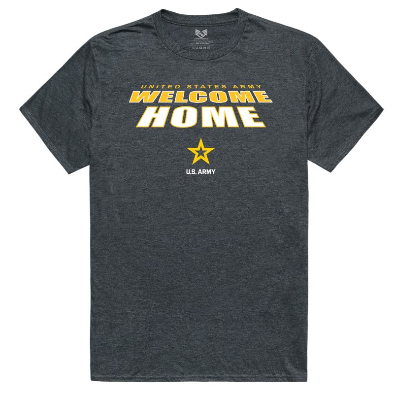 Welcome Home Tee,Us Army, H.Charcoa,L s
