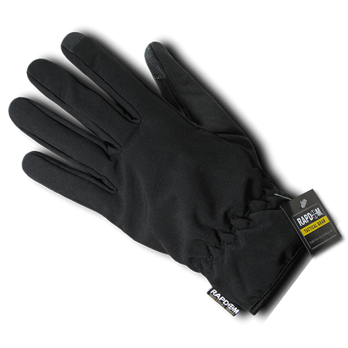 Soft Shell Winter Gloves, Black, m