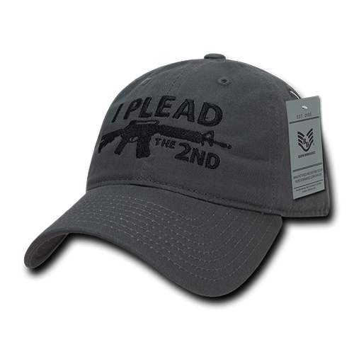 Relaxed Graphic Cap, I Plead 2Nd, Dk Gry
