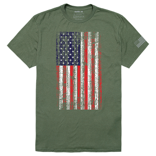 Tac. Graphic T, Distressed Flag, Olv, s
