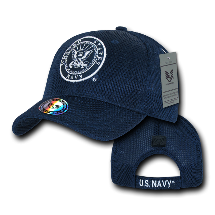 Air Mesh Military Caps, Navy, Navy