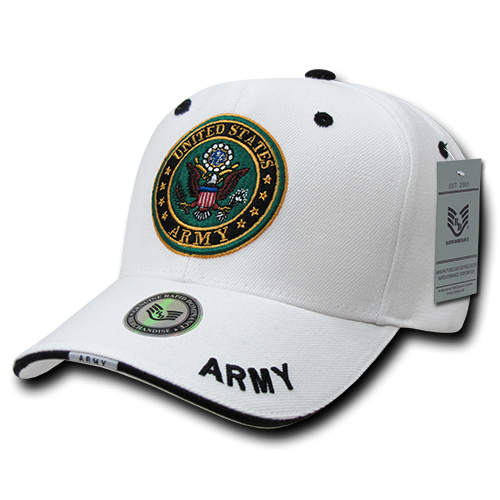 White Military Caps, Army, Wht