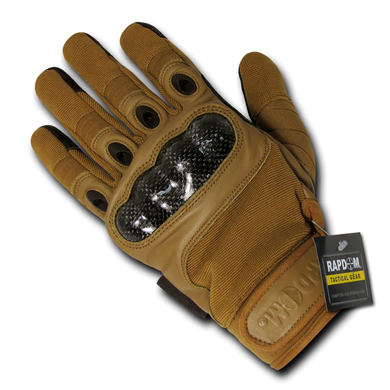 Carbon Fiber Hard Knuckle Glove, Coy, Xl