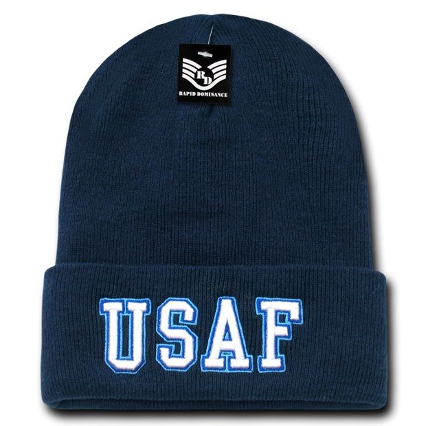 Military Long Beanies, Airforcetxt, Navy