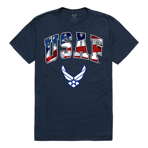 Flag Letter Tee, Air Force, Navy, 2x